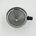 1PC Coffee Filter Reusable Durable Smooth Stainless Steel Single Serve Coffee Maker Coffee Filter Dripper Coffee Cone for Wines