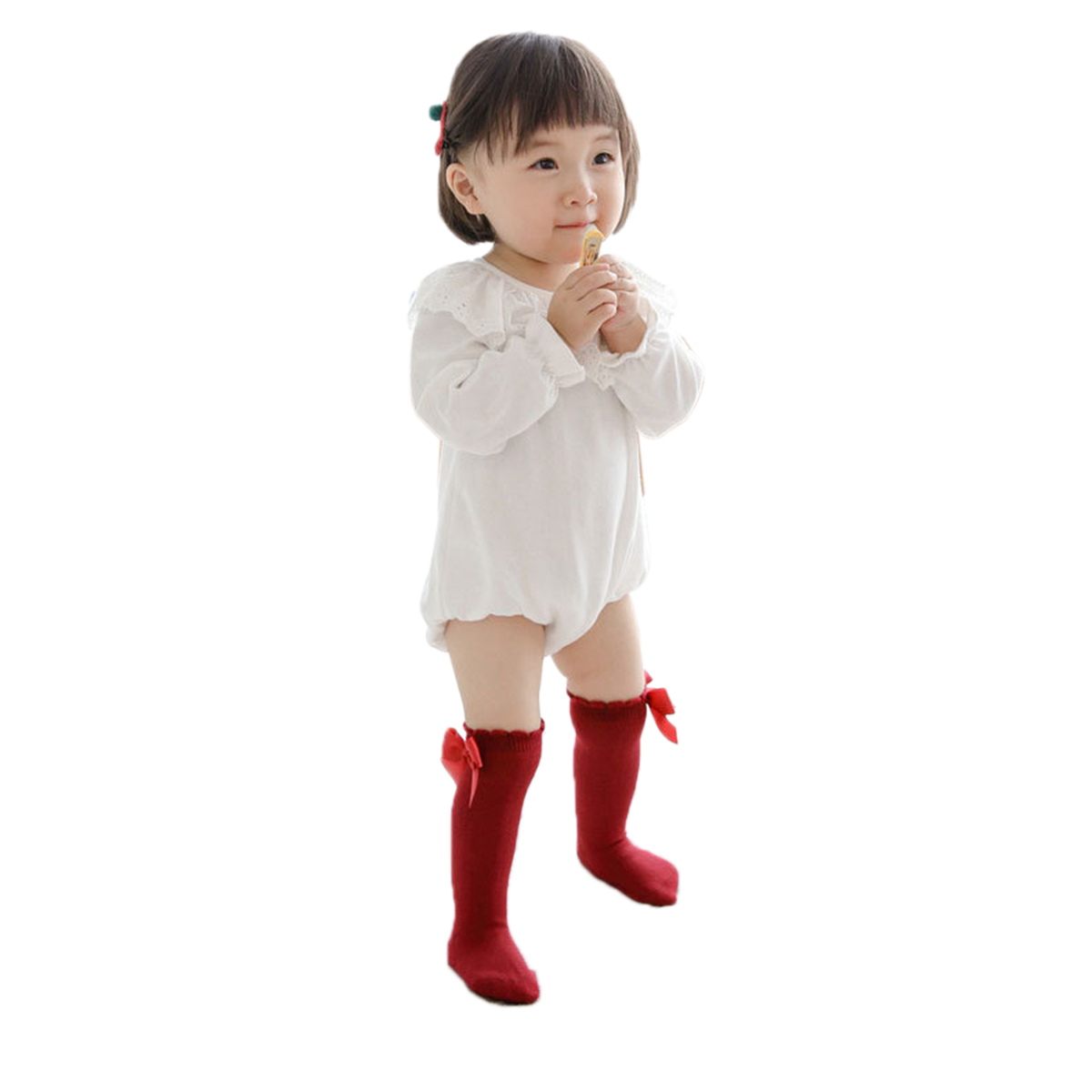 2020 Baby Knee High Socks Solid Cotton Socks Cute BowKnot Tights Breathable Long Tube Socks for Girls Princess socks