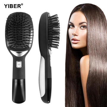 2.0 Ionic Electric Hair Brush Release Anti Frizz Double Negative Ions Scalp Massage Comb Hair Straightener Comb Hair Styling
