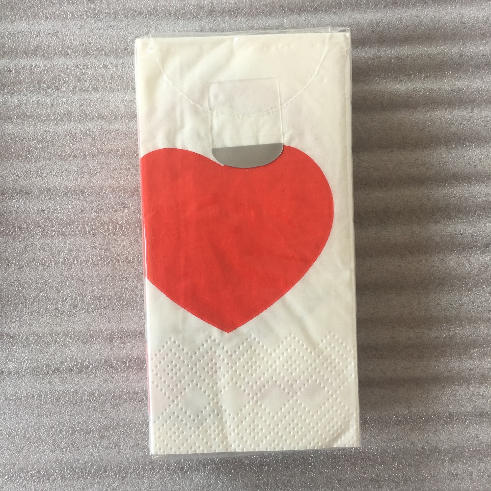 Vintage tissue napkins paper decoup printed red heart bride groom love for ever handkerchief wedding serviette party anniversary