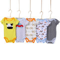 [5 Pieces/lot Random Style]Baby Bodysuit Cotton Short Sleeve Infant Jumpsuit Summer Baby Boy Bodysuits Cartoon Baby Girl Clothes