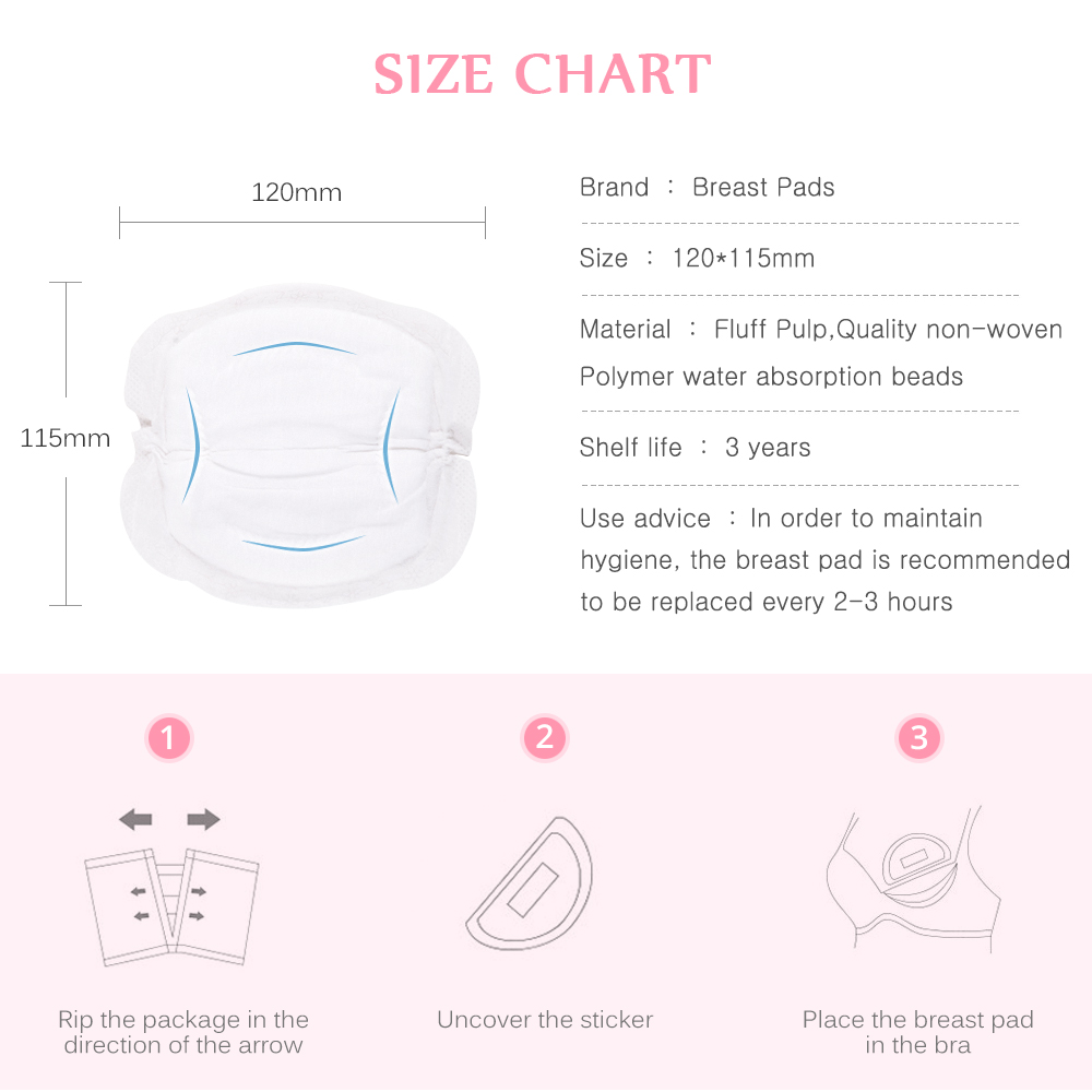 SLAIXIU 40 Pieces Breast Pads Nursing Pads Disposable Breast Pads Breastfeeding Accessories Ultra-thin Dry Soft