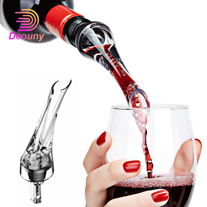 1PCS Wine Decanter Bottle Premium Aerating Pourer Cap Spout Stopper Mouth Dispenser Bartender Home Party Decanter Spout Bar Sets