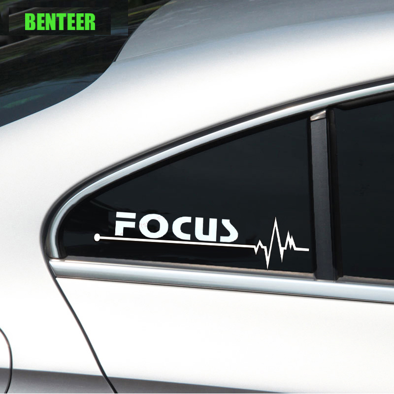 2pcs car windows sticker for ford focus