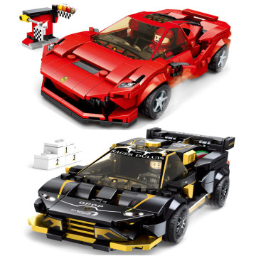Speed Champions F8 Tributolys Huracan Super Trofeo EVO Car Building Blocks Kits Bricks Classic Model Kids Toys For Children Gift