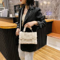 Ins Faux Lamb Wool Square Bag Female Winter Soft Fur Designer Handbag Shoulder Messenger Crossbody Bags For Luxury Women Za