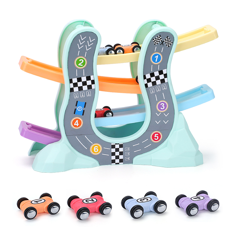 Multilayer Gliding Car Set Slot Track Toys Slide Board Track Friction Car Toy Boys Girls Magic Racing Cars Model For Kids Gifts