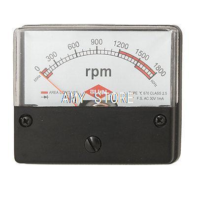 Y670 AC30V 1mA 0-1800RPM 50HZ/60HZ Scale Range 1mA Class 2.5 Accuracy RPM Panel Meter