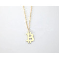 Personality Bitcoin Necklace Simple Copper Link Chain Gold Colour Necklaces Jewelry Best Gift for Men And Women YP4004