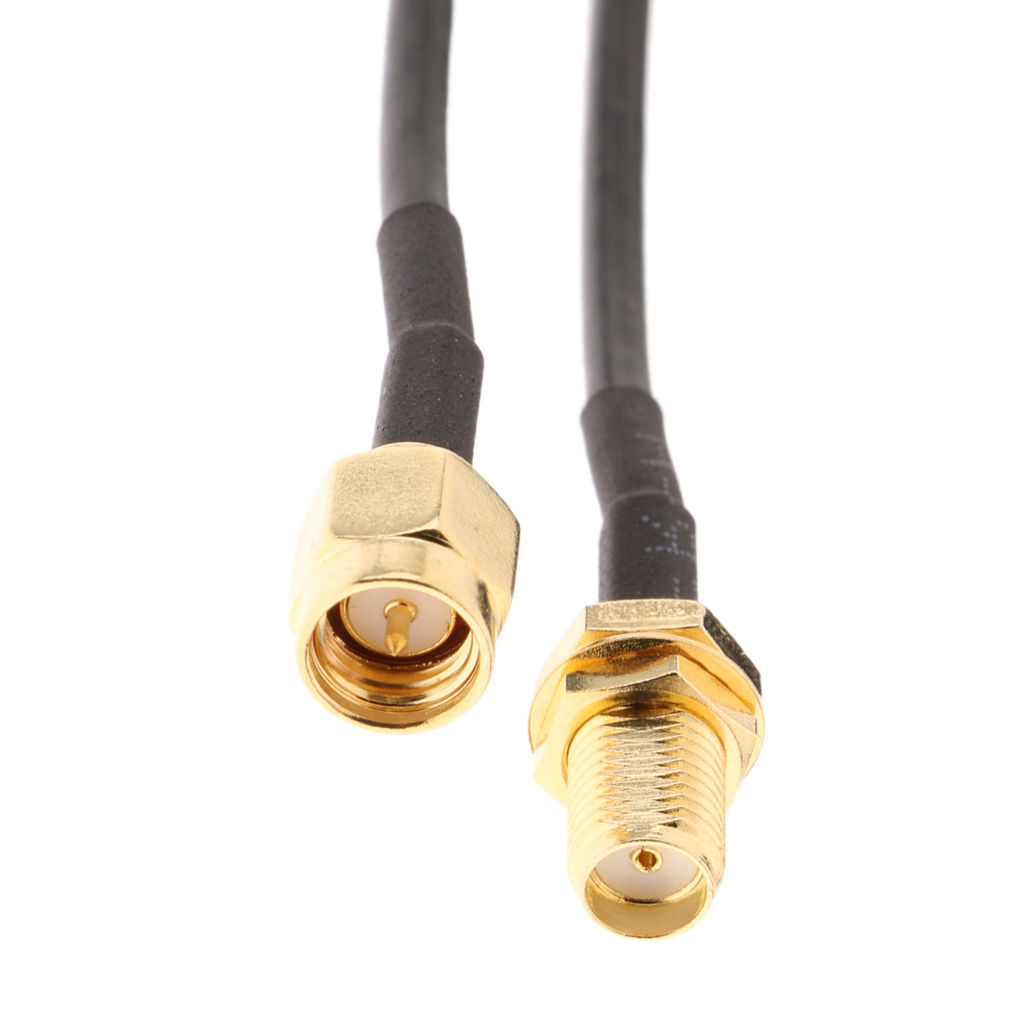 2Pack 9.8FT Low-Loss Coax Extension Cable (50 Ohm) - RP SMA Male to RP SMA Female - Antenna Extender for WiFi Wireless Router
