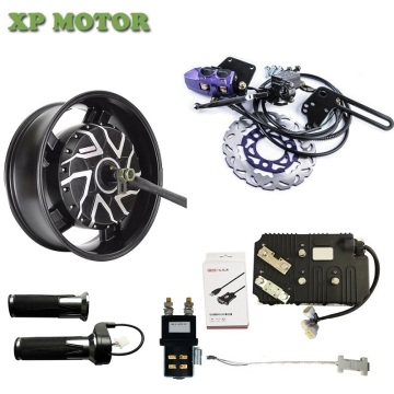 QSMOTOR 12KW 6.0x17inch Electric Motorcycle Hub Motor Kits