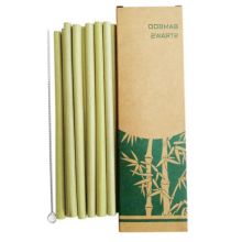 10/12pcs Bamboo Drinking Straws Reusable Eco-Friendly Party Kitchen Bamboo Straws With Clean Brush Household Utensils