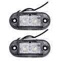 2Pcs White 12V LED Car Side Marker Tail Light 24V Trailer Truck Lamp 66*28*18mm High Quality Auto Side Marker Lights Accessories