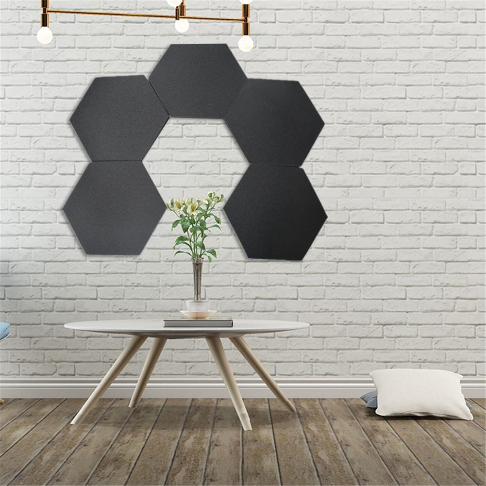 6PCS Acoustic Panels Hexagon Acoustic Treatment Panels Eco-friendly Polyester Material Acoustic Wall Panels For Home & Offices