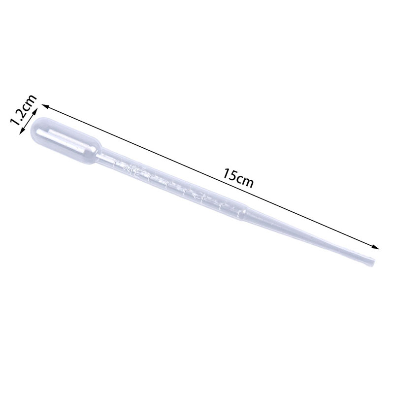 100PCS Disposable Plastic Eye Dropper Transfer Graduated Pipettes Office Lab Experiment Supplies