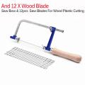 GOXAWEE Adjustable Hand Saw Frame Saw Bow 60mm Depth for wood Metal working Tools Craft tools Hand Tools 10mm to 140mm