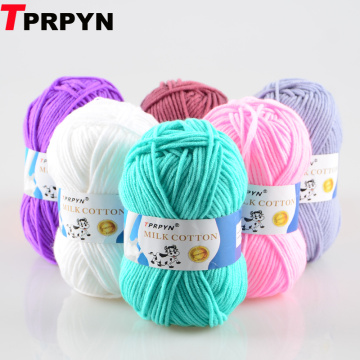 TPRPYN 50g/ball Yarn For Knitting Soft Wool Yarn 5 plys Baby Milk Cotton knit Yarn Hand knitting crochet thread line handmade