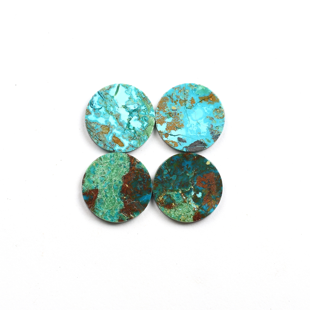 Flat back cut malachite chrysocolla