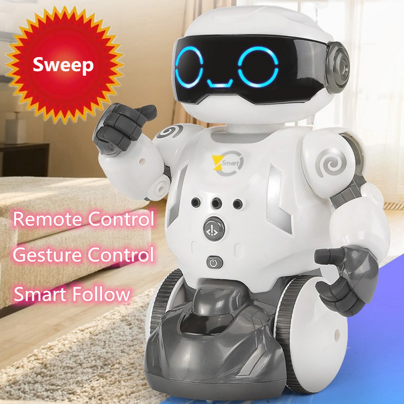 Remote Control Toy Education Intelligent Smart Follow Singing Dancing RC Robot Can Sweeping RC Sweep Robot Kid Best Friend Toys