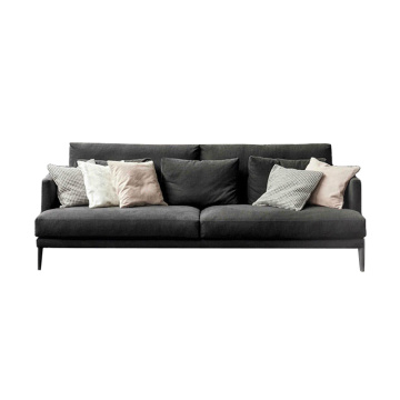 Nordic latex fabric sofa small apartment living room full three-person down fabric sofa removable