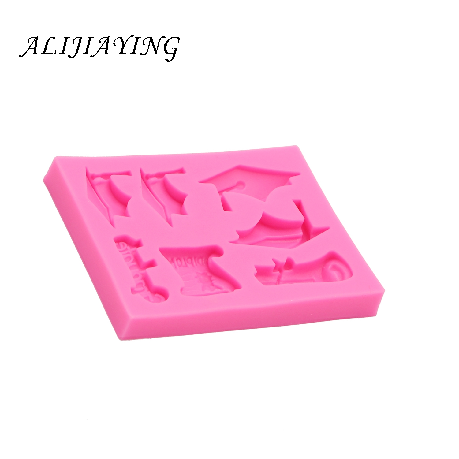 DIY Graduation doctor hat Fondant Sugarcraft Silicone Mould Cake Decoration Tools chocolate Polymer Clay Resin Mold D1415