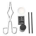6x Torch Melting Kit Precious Metal Torch Casting Kit, High Purity Graphite, Quartz Crucible + Tong + Bowl + Mould