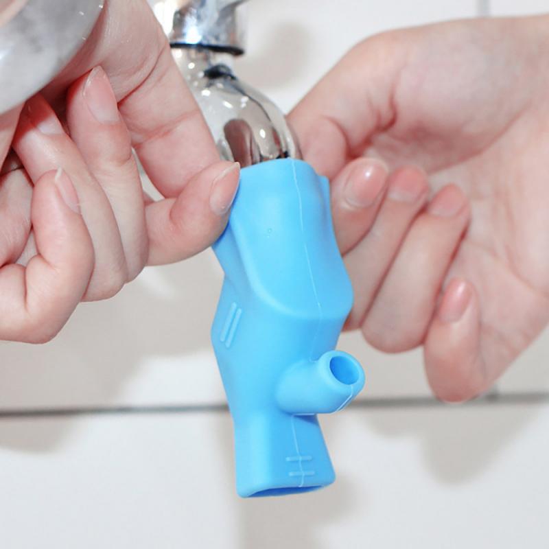 1pcs High Elastic Silicone Water Tap Extension Sink Children Washing Bathroom Kitchen Sink Faucet Guide Faucet Extenders