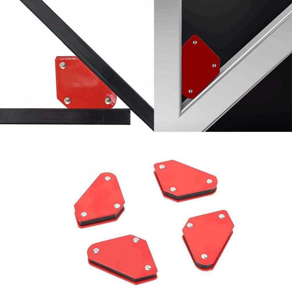 4pcs 9LB Angle Soldering Locator Magnetic Magnet Corner Arrows Welder Welding Holder Tool Right Angle Fixing Tool