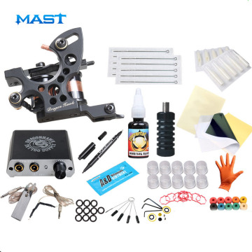 Professional Tattoo Kit Coils Machine Gun Complete Tattoo Set Mini Power Needles Immortal Inks Starter Tattoo Supplies