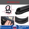 6 M Black Car Edge Protector B B-shaped Rubber Auto Door Noise Insulation Anti-Dust Soundproof Sealing Strips Trim