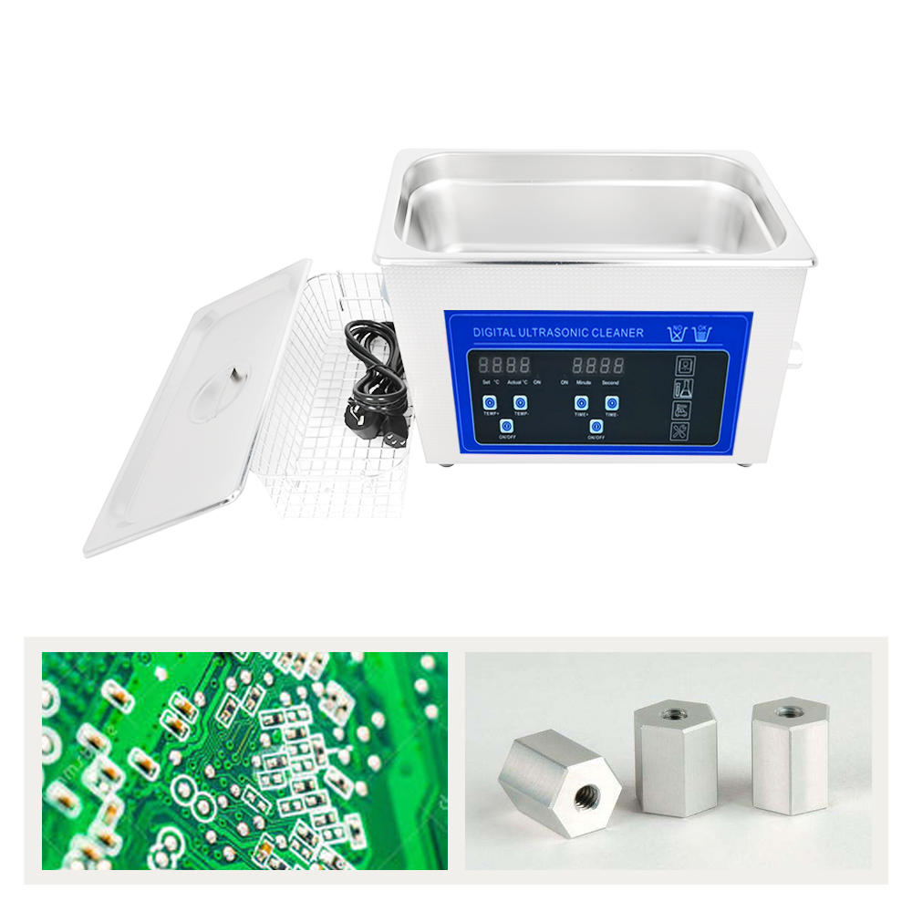 6.5L Industrial Ultrasonic Cleaner Degreaser Car Engine Parts PCB Board Tool Hardware DPF Ultra Sonic Washing Machine SUS304