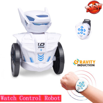 2.4Ghz Watch control intelligent smart robot With LED Light Music Singing Dacing Playing with child kid friend RC Robot Toy gift