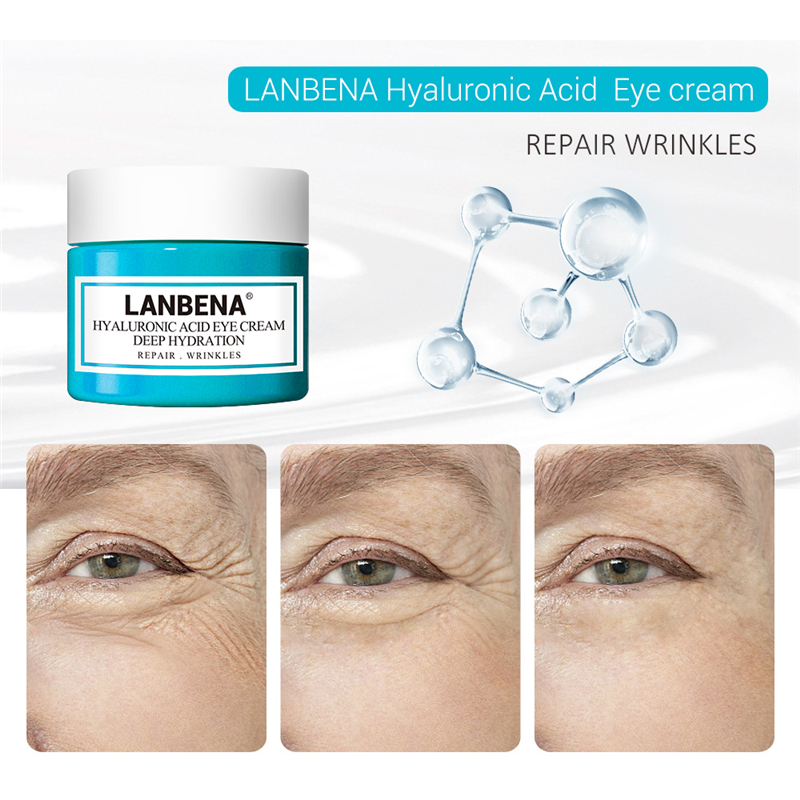 LANBENA Eye Cream Hyaluronic Acid Eye Serum Remove Dark Circle Anti-wrinkle Anti Aging Firming Moisturizing Eye Care