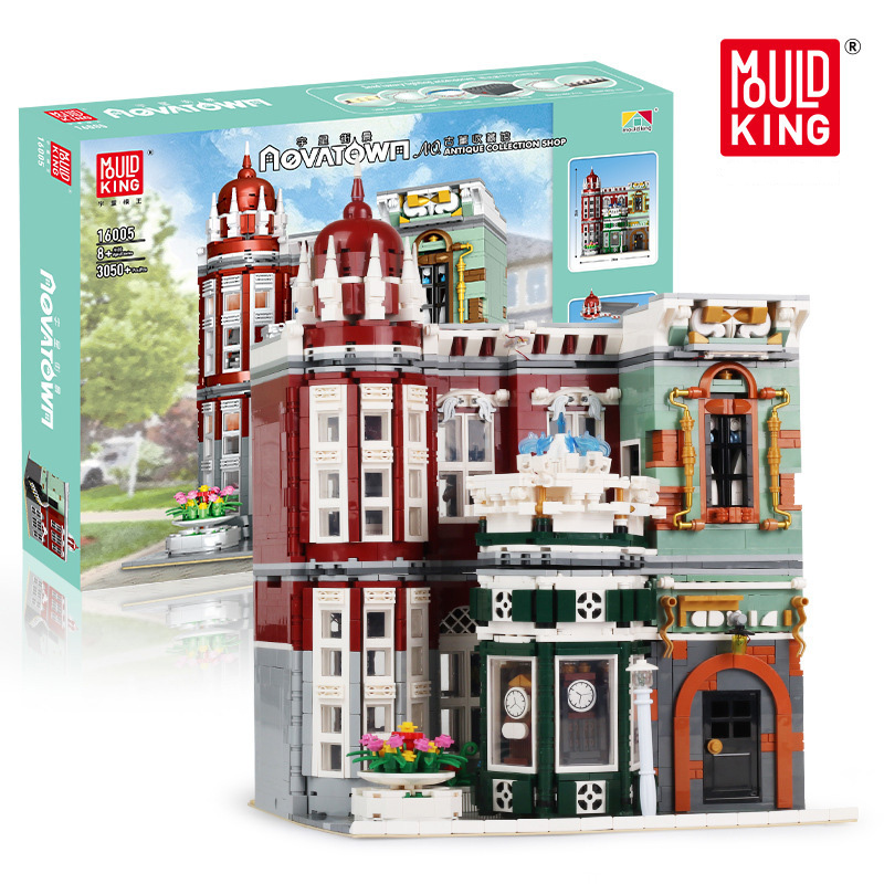 City Streetview Series MOC-17366 The Corner Post Office Building Blocks Antique Collection Shop Bricks Children Toys Kids Gifts