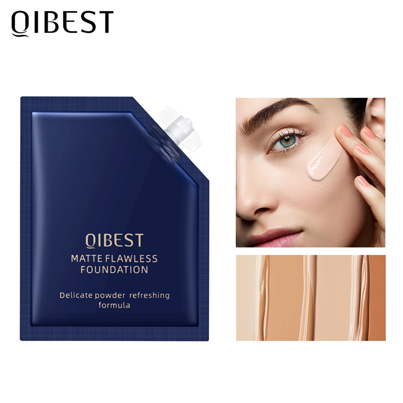 Qibest matte flawless foundation cream 10ML mini size portable makeup long lasting waterproof face concealer cream QB089