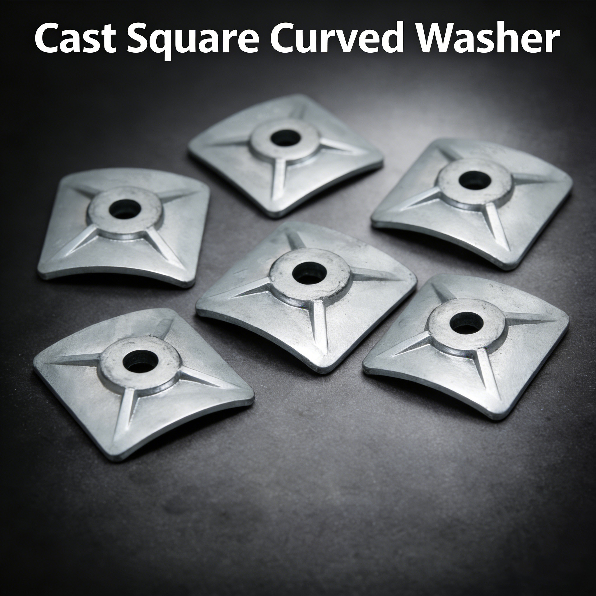 HDG cast square curved washer