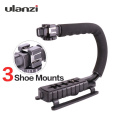 Ulanzi 3 Shoe Mounts Video Stabilizer Handheld Grip For Gopro Hero Action Cameras for iPhone Xiaomi Smartphone DSLR Nikon Canon