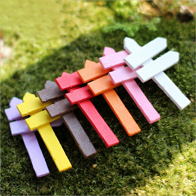 20PCS Artificial Miniature Fingerpost Wood Crafts Colorful Street Sign DIY Tools Crafts Making Signpost Art Gift