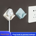 Wall Storage Hook Power Plug Socket Holder Home Wire Plugs Adhesive Hanger Home Office Storage Racks Bathroom