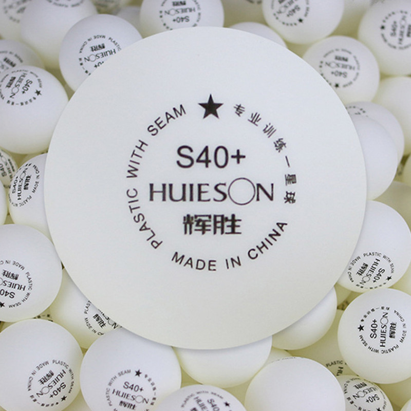 Huieson 50pcs/bag 1 Star ABS Plastic Table Tennis Balls 40+mm 2.7g Ping Pong Balls for Teenagers Club Training S40+