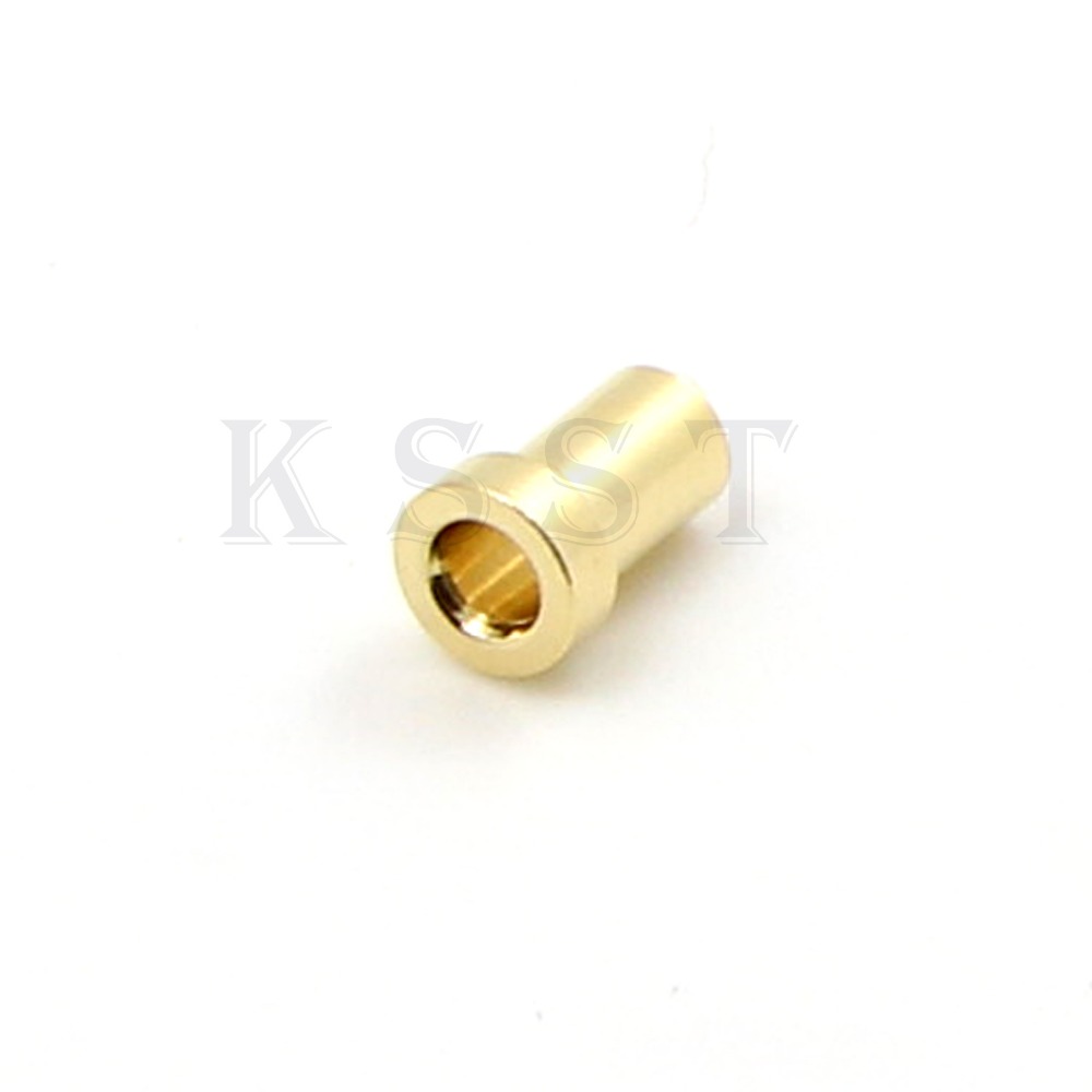 PS28110 Gold Plated Brass Uninsulated 2mm PCB Jack Rigid Socket for PCB Mount solder type 2mm press-in machined brass socket