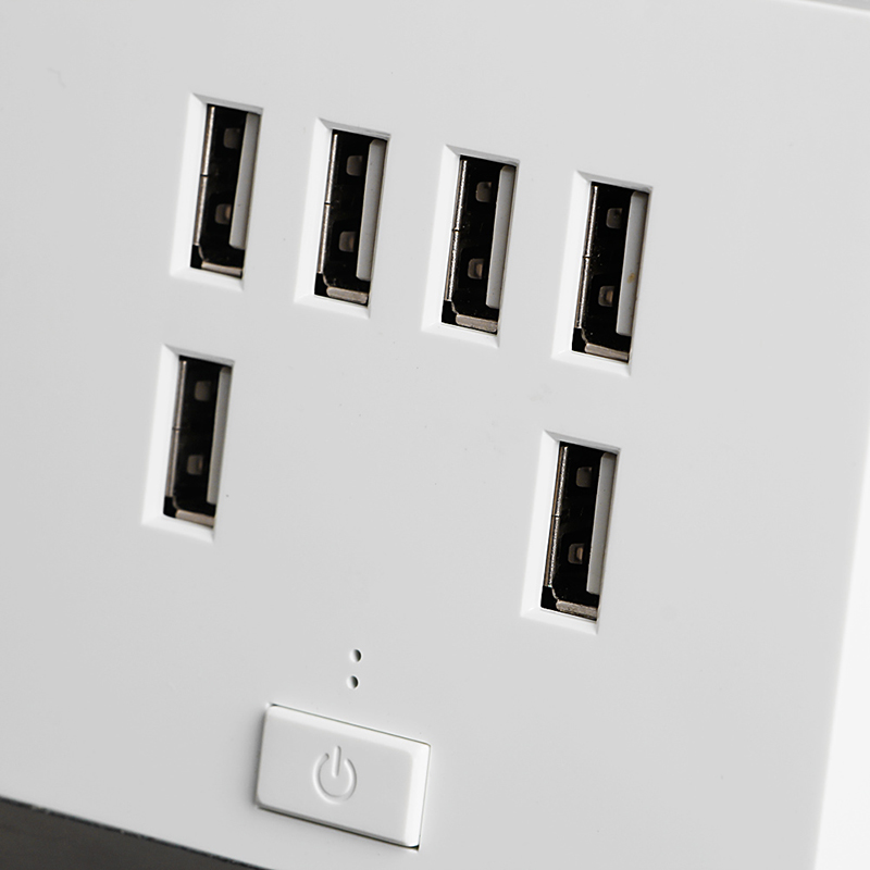 OOTDTY 3.4A 6 Port USB Wall socket Outlet Charger Power Socket Receptacle Plate Panel Switch