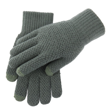 2021 Spring Winter Men's Gloves Fall And Winter Thickened Knitted Warm Woolen Gloves Mittens Solid Thicken Warm Knit Gants #j2p