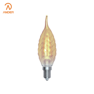 CA35 Twisted Tip Retro Golden Filament Lamp