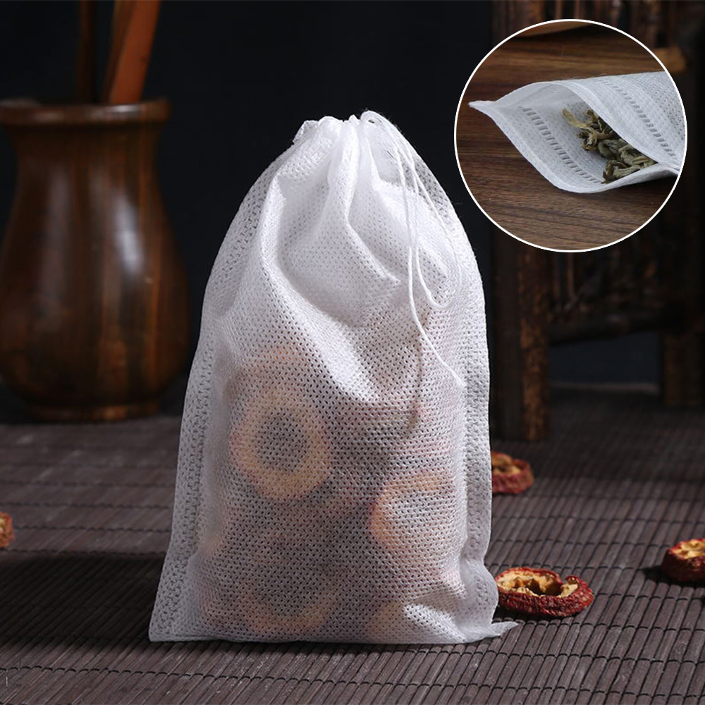 100Pcs/Lot Teabags 6 X 8CM Empty Scented Tea Bags With String Heal Seal Filter Paper for Herb Loose Tea Brew