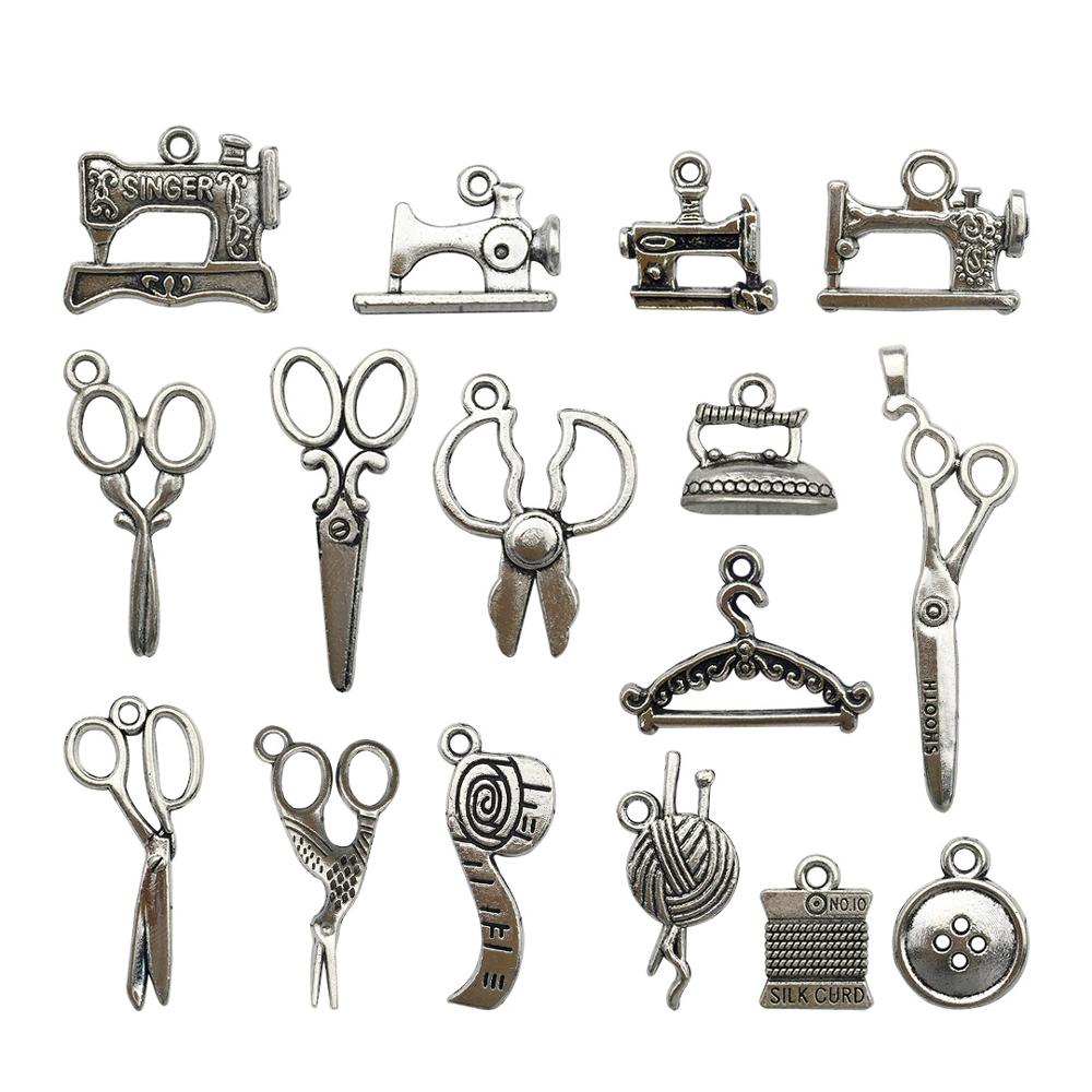70 pcs Sewing Machine Charms Craft Supplies Mixed Pendants Pendants for Crafting for Jewellery Making DIY Necklace Bracelet