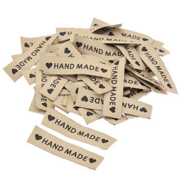 50pcs Washable Cloth Sewing Craft Labels For Garment Collection Hand Made Printed Bags Shoes Tags Decoration Accessory