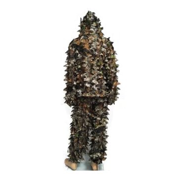 3D Leaf Camouflage Clothes Adults Ghillie Suit Woodland Camo Camouflage Outdoor Hunting Deer Stalking Costume