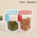 10Pcs/lot Portable Reusable Mason Jar Bottles Bags Seal Food Container Food Snack Zipper Bags Travel Food Candy Ziplock Bags