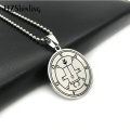 Polished Vassago Sigil charm Yoga Pendant Round Hand Craft Necklace Pendants Art Jewelry Ball Chain HZ7